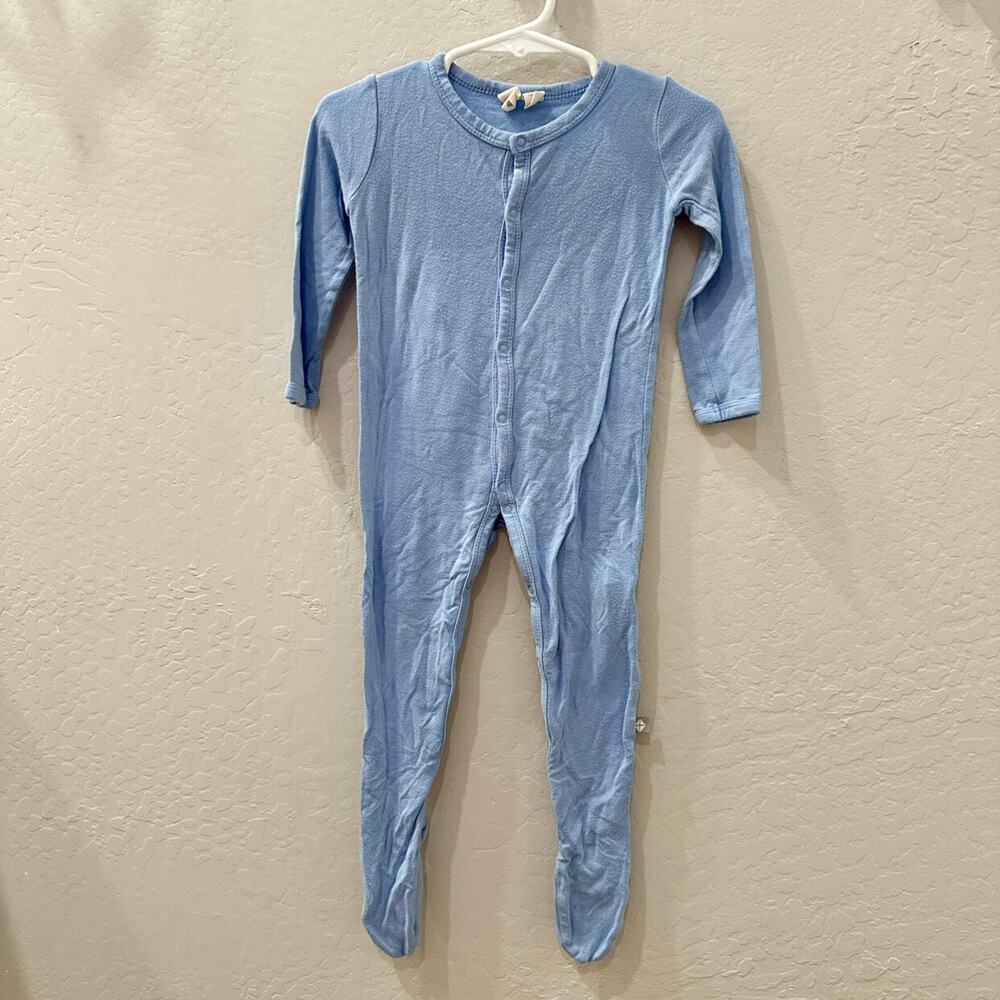 Kyte Baby Light Blue Snap Footie Pajamas
